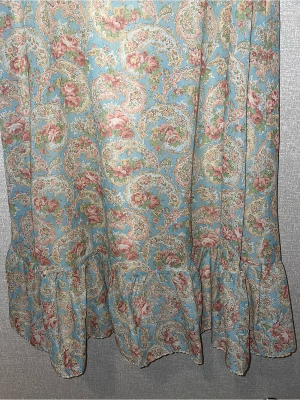 Vintage 1970s Gunne style Romantic Dress with Victorian Floral Print - Picture 8 of 15